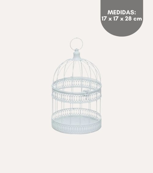 Jaula de Pájaros Decorativa de Metal