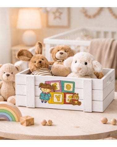 Caja Rectangular Infantil Doll Toys de Madera de Paulownia