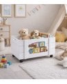 Caja Infantil Doll Toys con Ruedas de Madera de Paulownia