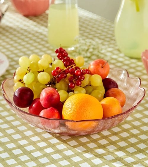 Ensaladera Fleur de Vidrio Tintado