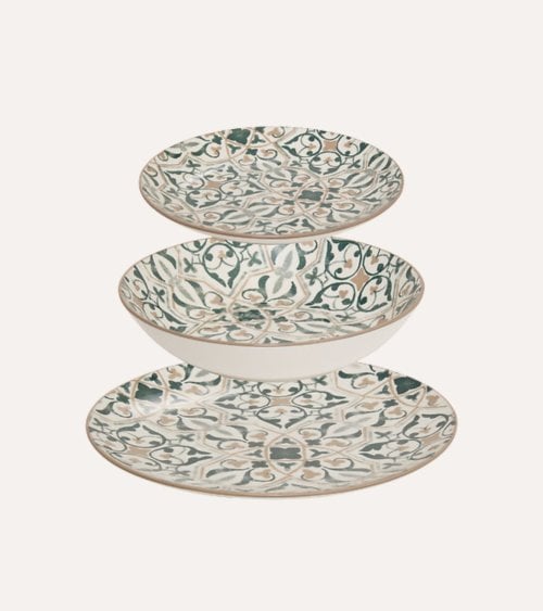 Vajilla de 12 Piezas Gaëlle de Porcelana