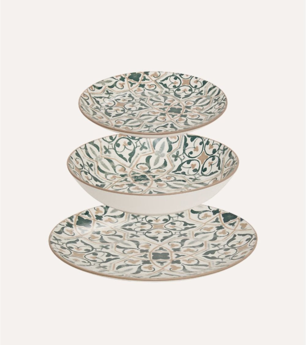 Vajilla de 12 Piezas Gaëlle de Porcelana