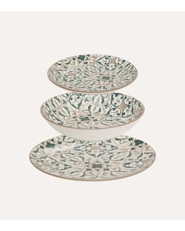 Vajilla de 12 Piezas Gaëlle de Porcelana