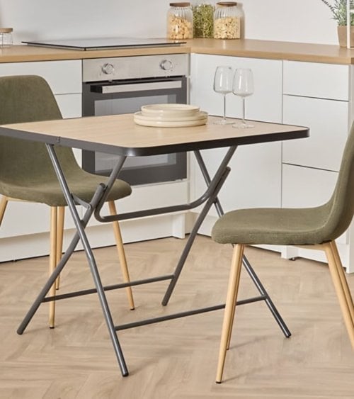 Mesa Plegable Flexy Reforzada de Acero y MDF