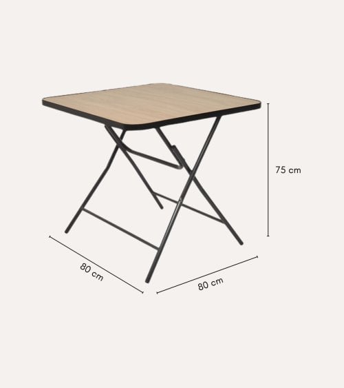 Mesa Plegable Flexy Reforzada de Acero y MDF
