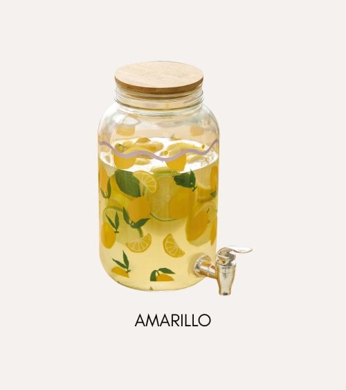 Dispensador de Bebidas Fruity de Vidrio