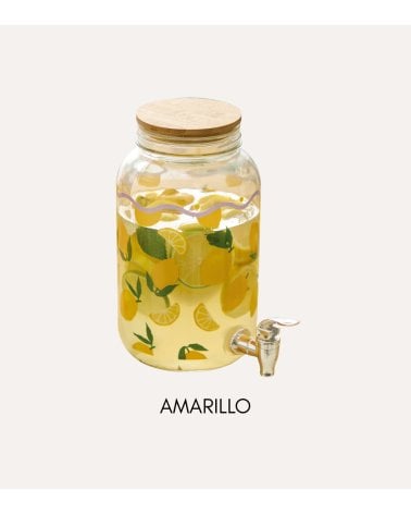 Dispensador de Bebidas Fruity de Vidrio