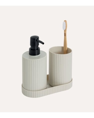 Set de Baño de Dispensador de Jabón y Vaso de Plástico