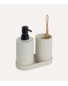 Set de Baño de Dispensador de Jabón y Vaso de Plástico