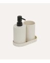 Set de Baño de Dispensador de Jabón y Vaso de Plástico