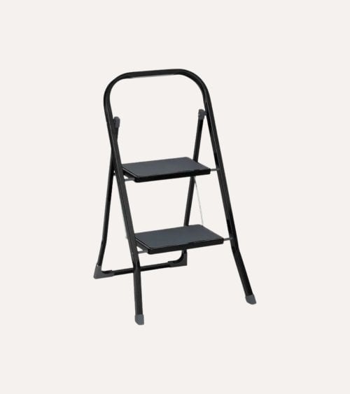 Taburete Plegable con 2 Peldaños de Metal