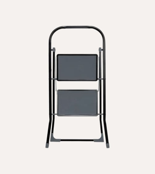 Taburete Plegable con 2 Peldaños de Metal