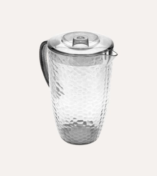 Jarra Estiva Efecto Cristal Tallado de Plástico