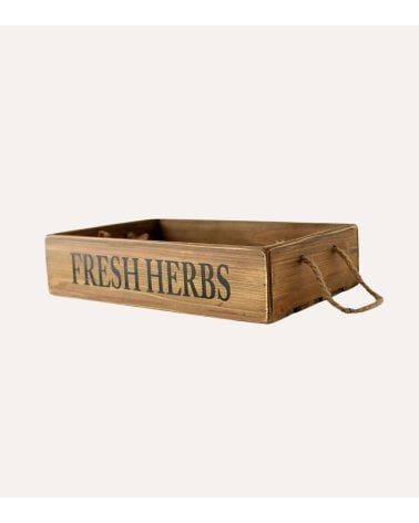 Caja Fresh Herbs con Asas de Madera Maciza