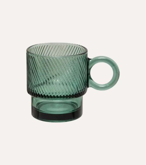 Taza Mug Lorene de Vidrio Tallado