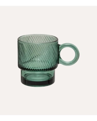 Taza Mug Lorene de Vidrio Tallado
