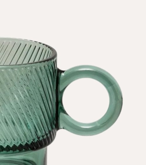 Taza Mug Lorene de Vidrio Tallado