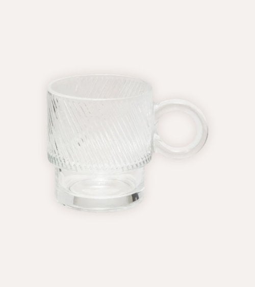 Taza Mug Lorene de Vidrio Tallado