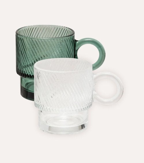 Taza Mug Lorene de Vidrio Tallado