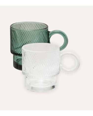 Taza Mug Lorene de Vidrio Tallado