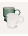 Taza Mug Lorene de Vidrio Tallado