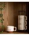 Set de 4 Tazas Mug Mensaje de Cariño con Soporte de Metal
