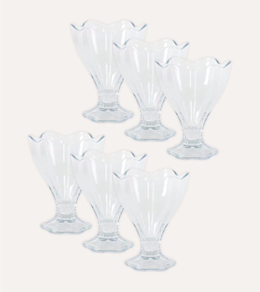 Set de 6 Copas de Helado Lily de Vidrio