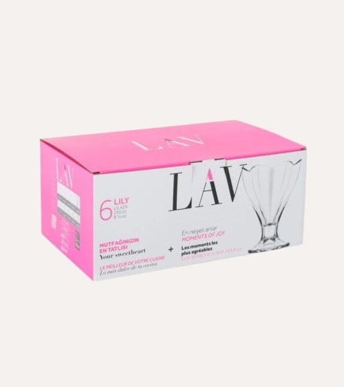 Set de 6 Copas de Helado Lily de Vidrio