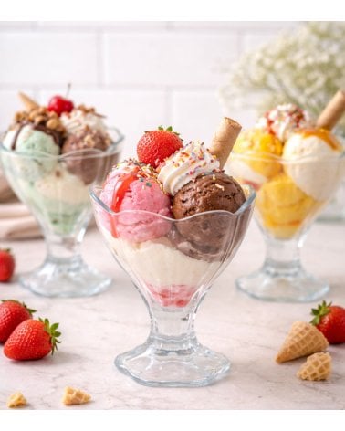 Set de 6 Copas de Helado Lily de Vidrio