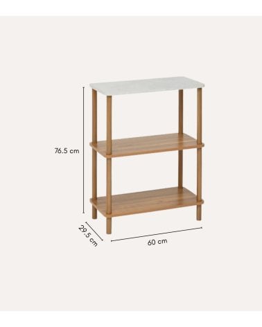 Estantería Baja Come de Madera de Pino y MDF