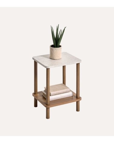 Mesa Auxiliar Come de Madera de Pino y MDF