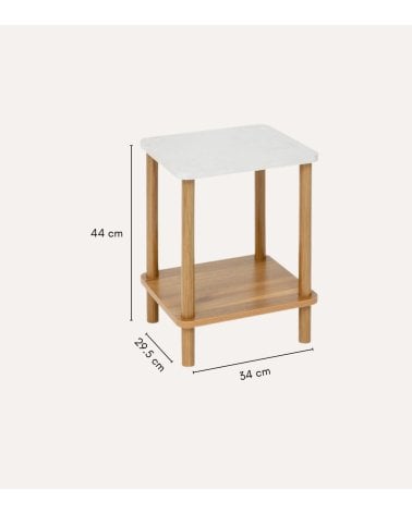 Mesa Auxiliar Come de Madera de Pino y MDF
