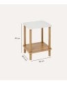 Mesa Auxiliar Come de Madera de Pino y MDF