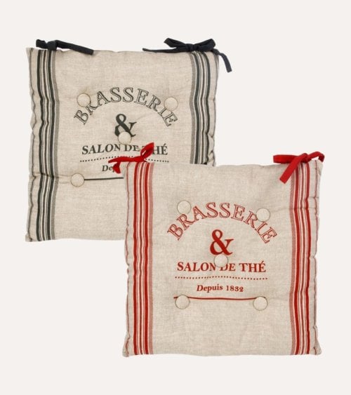 Cojín para Silla Bistro de Algodón y Poliéster