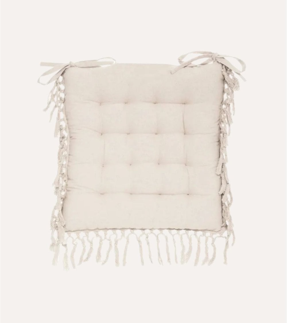 Cojín para Silla Macramé de Algodón y Poliéster