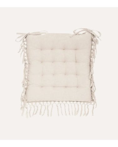 Cojín para Silla Macramé de Algodón y Poliéster