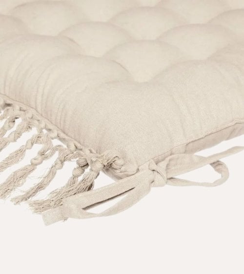 Cojín para Silla Macramé de Algodón y Poliéster