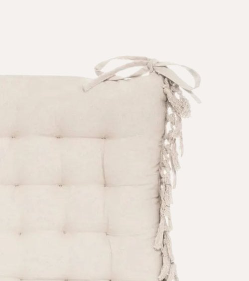 Cojín para Silla Macramé de Algodón y Poliéster