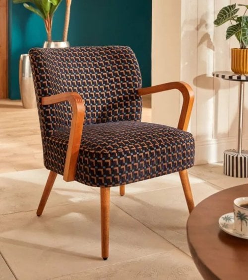 Sillón Chenilla Chiara de Madera Contrachapada