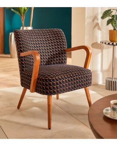 Sillón Chenilla Chiara de Madera Contrachapada