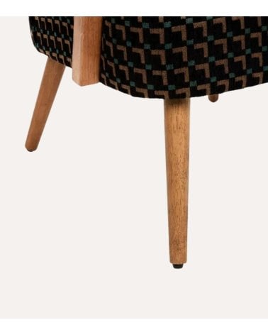 Sillón Chenilla Chiara de Madera Contrachapada