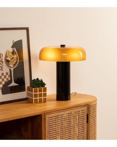 Lámpara de Mesa Jody de Vidrio y Acero