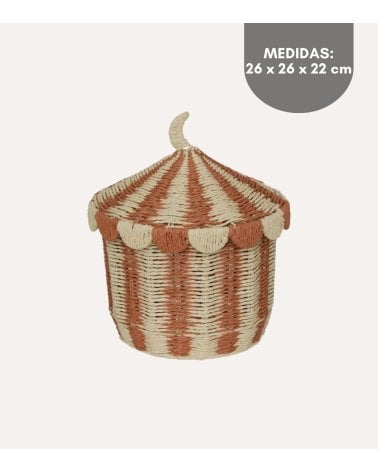 Cesta Infantil Circus con Tapa de Papel Tejido