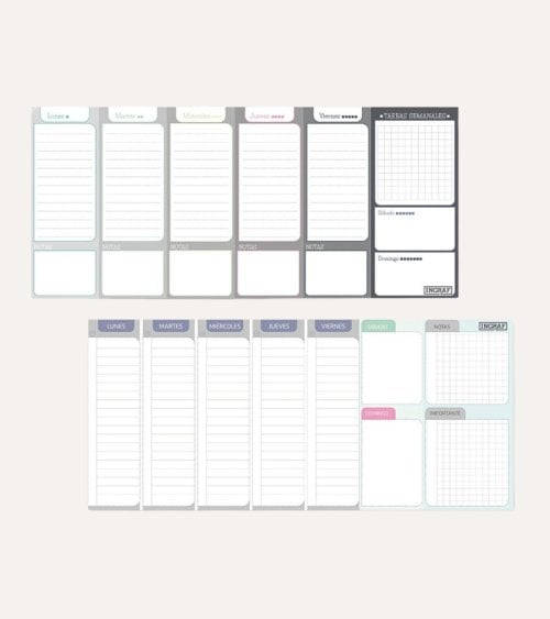 Planificador Semanal Encolado de Papel