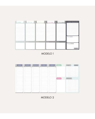 Planificador Semanal Encolado de Papel