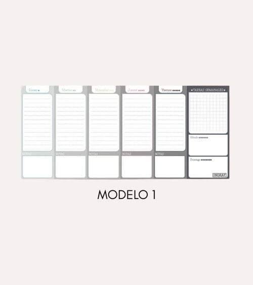 Planificador Semanal Encolado de Papel