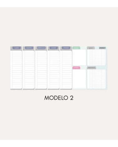 Planificador Semanal Encolado de Papel