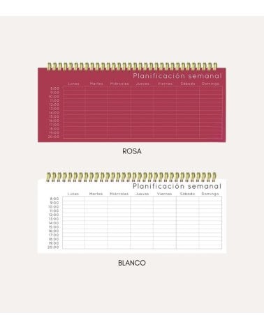 Planificador Semanal con Tapa de Papel