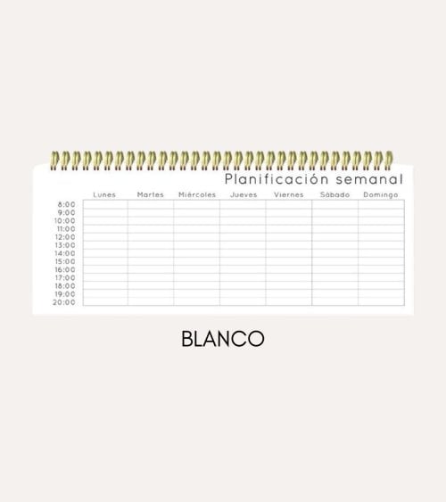 Planificador Semanal con Tapa de Papel