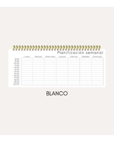 Planificador Semanal con Tapa de Papel